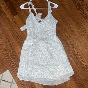 HM Ruffle trim tie detailed dress